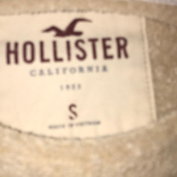 Hollister Long Sleeve Tee Yellow/Cream Small comfy - Picture 3 of 3